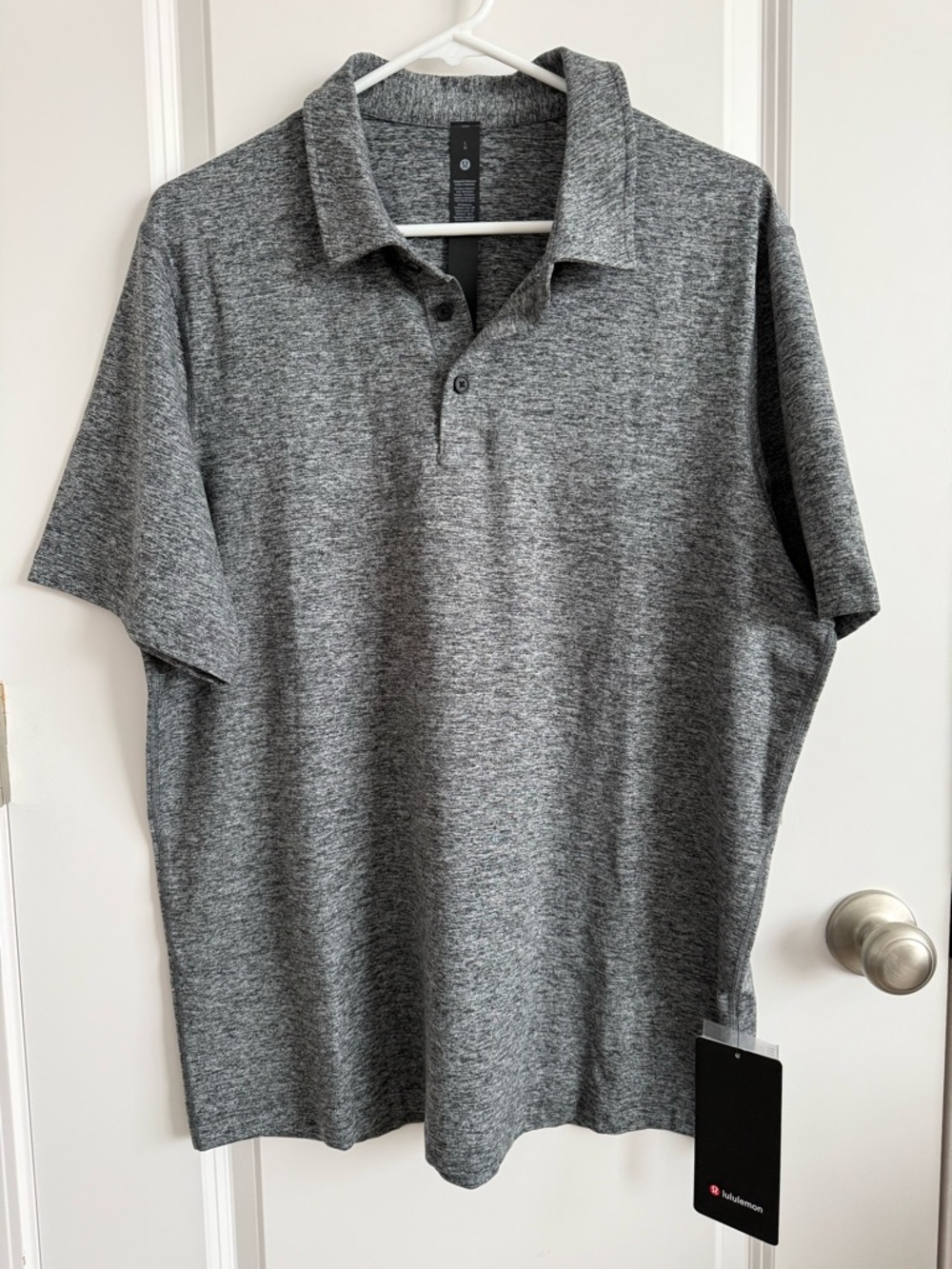 Lululemon Mens short sleeve soft jersey polo L